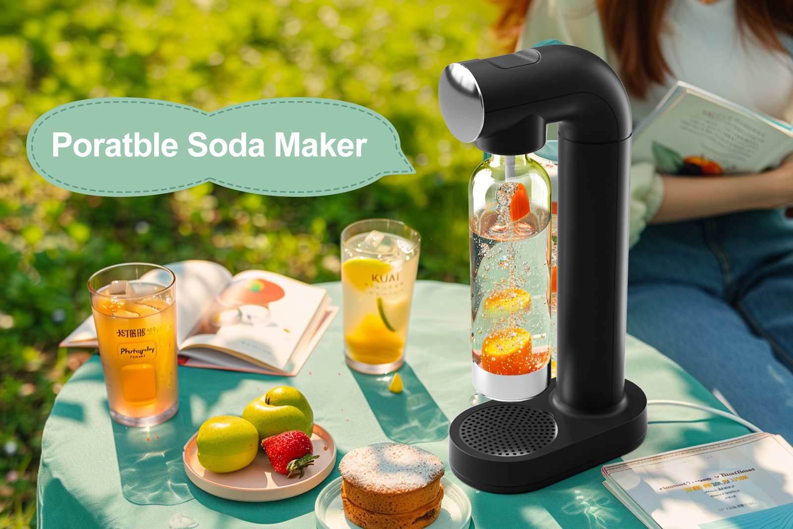 Portable soda maker