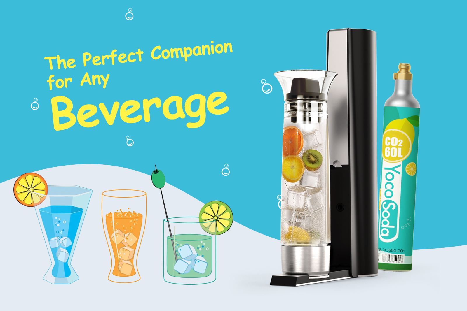 EFFICIENCY MEETS VERSATILITY: UNVEILING THE POWER OF HONGFENG'S 0.6L CO2 CYLINDER SODA MAKERS